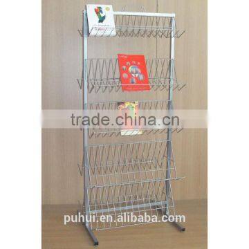 12 Tier Floor Metal Wire Card Display Shelf With SGS Certificate photo-6