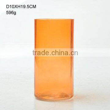 mini orange decorate glass vase, glass flower bottle
