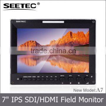 7 inch 1080p lcd monitor for film shooting built-in LED tally indicators waveform vector scope