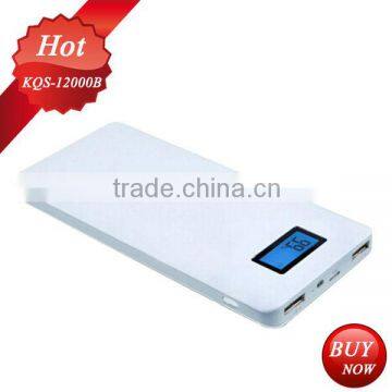 high capacity 12000 usb flash drive protable digital display power bank