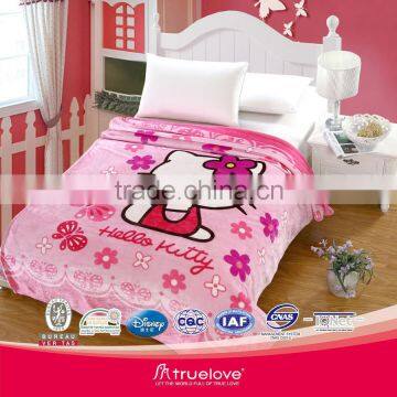 Korean Blanket bedcover of 100% Polyester Raschel Quality from China