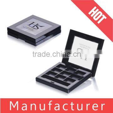 OEM High Quality 9 Color Black Square Eye Shadow Palette Case