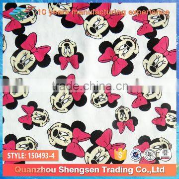 wholesale children cartoon printed nylon lycra stretch fabric for summer