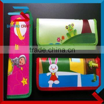 GOOD Price PP plastic silding zipper pencil case bags