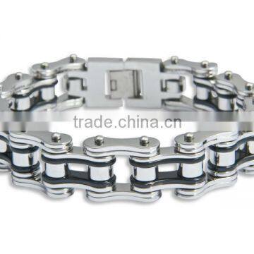 YM005 316L high polish high quality stainless steel biker bracelet