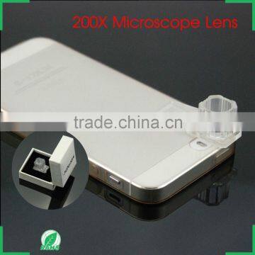 Portable Stick-on 200x Zoom Microscope for Iphone 6 Plus 5c 5s 4s Samsung Galaxy s6 s4 s5 Note4 Htc One m8 m9 photo-5