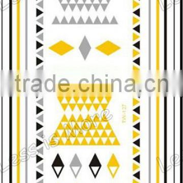 water transfer gold/ silver foil tattoo sticker metallic temporary tattoo