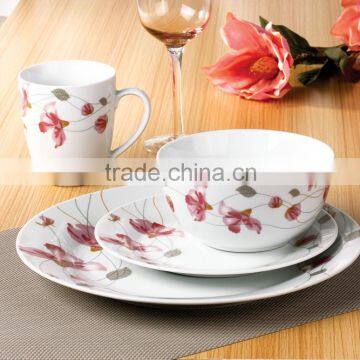 16pcs porcelain dinner set with nice flowers