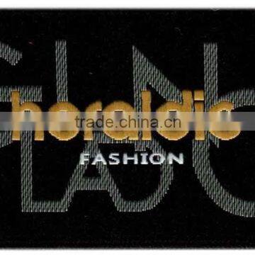 Custom Made Centerfold Woven Label/ Woven Loop Fold Label for Garment