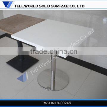 Best selling stain resistant high glossy artificial marble top modern restaurant tables and chairs