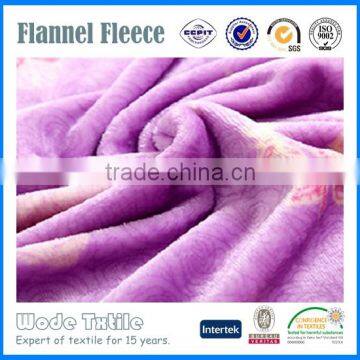 100% Polyester Knitted Printed Cheap Flannel Fleece Fabric For Long Robes