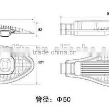 COB LED Street Light Fixture 30w photo-3