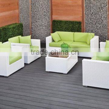 Modern Patio Wicker Rattan Outdoor Garden Sofa Set Furniture(1.2mm Alu Frame Powder Coated + Anti UV PE Rattan) photo-2