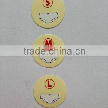plastic sticker for shorts