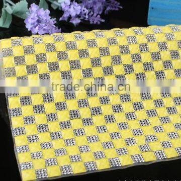 24X40MM fancy stone self adhesive rhinestone sheet glue rhinestone mesh for shoes