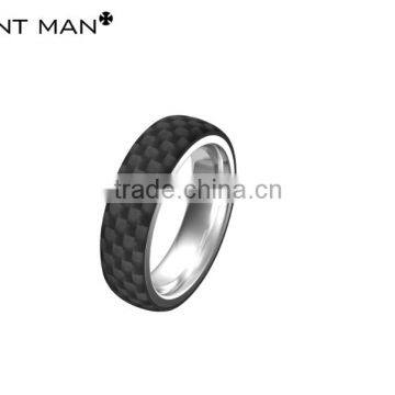 High quality jewelry popular items black carbon fiber tungsten Carbide ring band for men