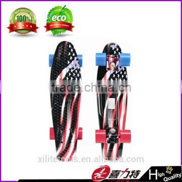 Mini fish skateboard with water transfer printing