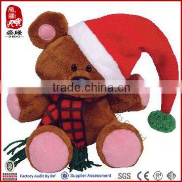 2016 New christmas gift custom cute fashion soft stuffed plush christmas bear