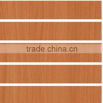 red cherry melamine mdf slatwall panel with aluminum insert