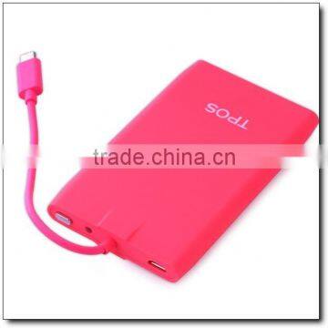 Built in Micro USB Cable Super Slim Automotive Battery Charger Cable Power Bank photo-4