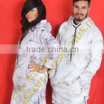 pullover 100% cotton unisex hoodies/all over printed