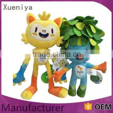 China Wholesale Newest OEM Brazil's Olympic Soft Stuffed Mascot Toy