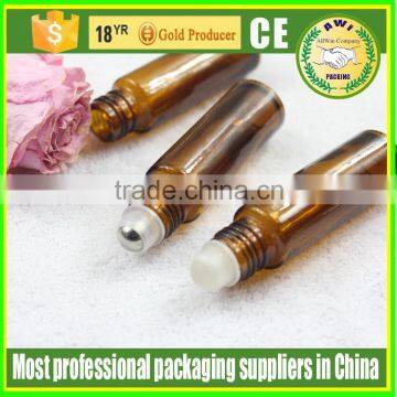 cheap amber glass roll on bottle 1/3 oz glass roll on bottle