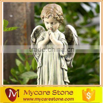 Pretty Praying Little Angel Stone Statues, Angel Stone Sculpture photo-2