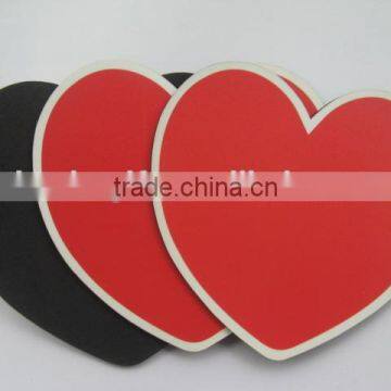 Custom heart shaped EVA mouse pad , custom design SBR mouse pad