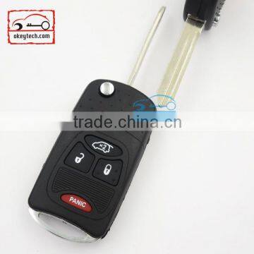 High Quatity Chrysler remote flip key shell 4 button Car Key Chrysler romote key shell