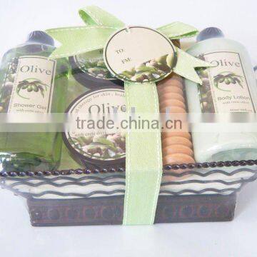 Bath gift set(body lotion,shower gel, bubble bath,body scrub,bath salt)