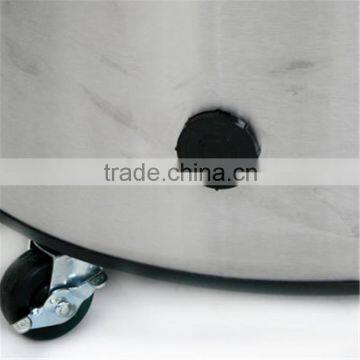 SICAO Outdoor Promotional Top Open Foaming Door Commercial Round Can Shape Cooler Fridge With Wheels photo-3