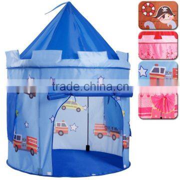 Cute car printing castle play house Kids play castle tent