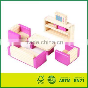 25pcs wooden dollhouse furniture