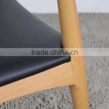 Solid Wood Simple European Design Cow Horn Dining Chair photo-5