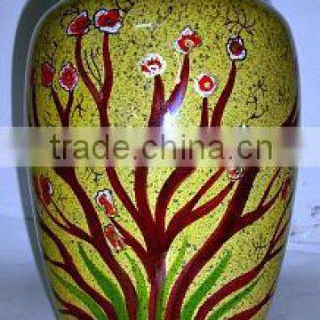Tree Branches Hand Painted Solid Aluminum Metal Cremation Funeral Urn