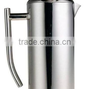 800ml Double-Wall Satin Polished Stainless Steel French Press Cafetiere Coffee with Filter