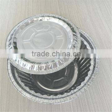 Food packing aluminum tray barbecue round shape foil container, disposable household foil bowl