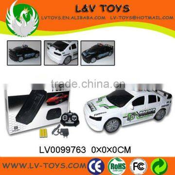 plastic 1:24 scale 4 channel rc police car toys