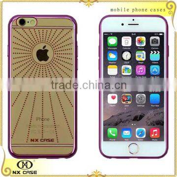 Thin fashion electroplate TPU mobile phone case for iPhone 6
