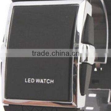 Black Fashion LED silicone electronic watch sport watch custom made watch dials