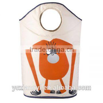 Folding Polyester Cute Cartoon Storage Laundry Basket Hamper for Baby