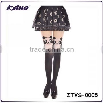 2015 Panda Knee High Stocking Tattoo COSplay Pattern Pantyhose Japanese Stocking Tube