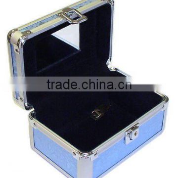 Blue Butterfly Aluminum Makeup Storage Case