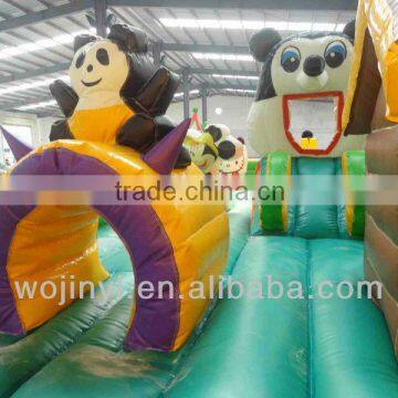 Exciting Beautiful Kids Playing Inflatable Castle photo-5