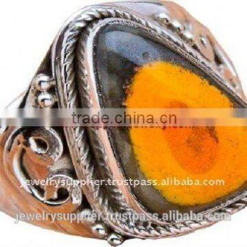 Created Citrine 925 Gemstone Ring Wholesaler 925 Sterling Jewellery Jaipur 925 Rings