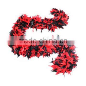 Deluxe turkey feather boa two tone colors party deocration