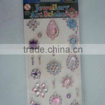 jewels and rhinestones decoration phone back sticker