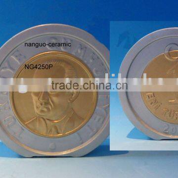 ceramic coin bank turkey style