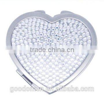 heart shape decorative hand makeup mirror professional